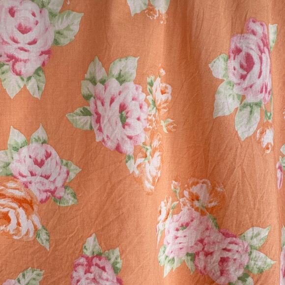 Jones New York Signature Shirt Floral Button Front 3/4 Sleeves Orange Womens L - Picture 9 of 10